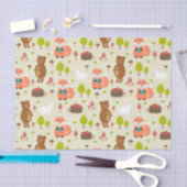 キッズグッドモーニングフォレストアニマルズキツネベアバニー 薄葉紙 (クラフト)