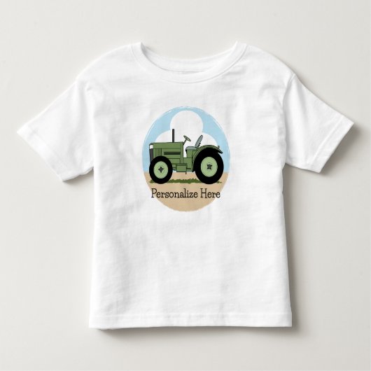 キッズグパーソナライズされたリーンファームトラクター トドラーTシャツ (正面)