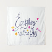 キッズグラフィックことわざからかわいい感触デザイン タペストリー (正面)