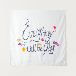 キッズグラフィックことわざからかわいい感触デザイン タペストリー