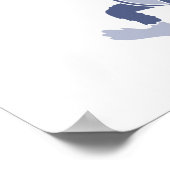 キッズグラフィックブルーモンキーポスター ポスター (角)