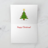 キッズグランドペアレントクリスマスツリーノースポール雪だるま カード (内部)