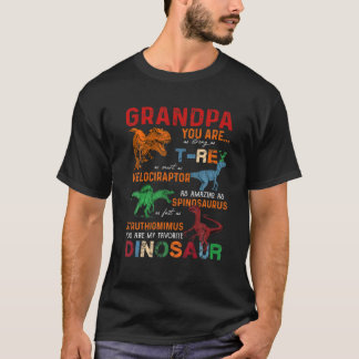 キッズグランパ君は私のお気に入りの恐竜だ父の Tシャツ