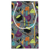 キッズグレーレトロウィッチハロウィーン誕生日 スモールペーパーバッグ (裏面)