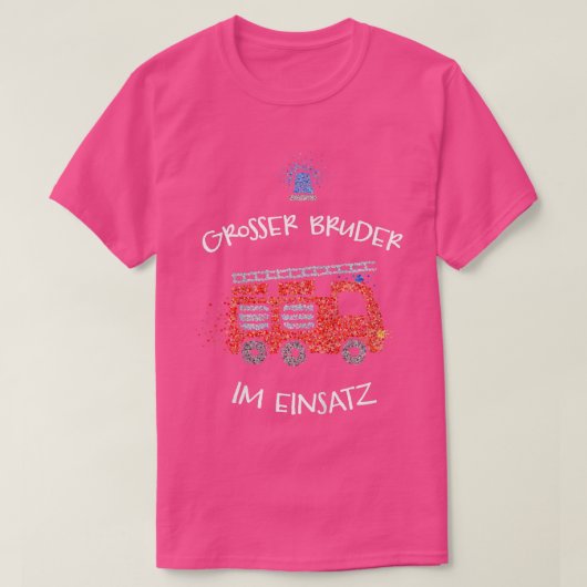 キッズグロサーブルダーファイアーマン消防車 Tシャツ (デザイン正面)