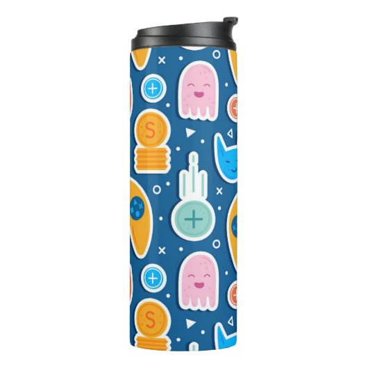 キッズゲーマーブルービデオゲームのプレイステーションパターン タンブラー (回転左)