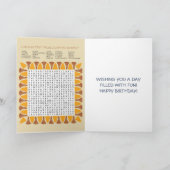 キッズゲームとアクティビティエジプトをテーマにした誕生日 カード (内部)