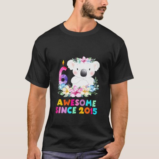 キッズコアラベア6年の誕生日服ボーイズ Tシャツ (正面)
