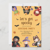 キッズコスチュームハローウィンパーティ不気味可愛い 招待状 (正面)