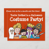 キッズコスチュームパーティの招待状 招待状 (正面/裏面)