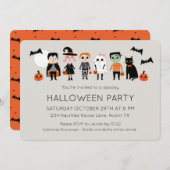 キッズコスチュームパーティーハロウィーン 招待状 (正面/裏面)