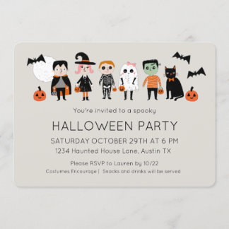 キッズコスチュームパーティーハロウィーン 招待状