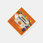 キッズコスメカラフルットハローウィンパーティ スタンダードカクテルナプキン (角)