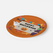 キッズコスメカラフルットハローウィンパーティ ペーパープレート (アングル)