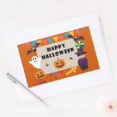 キッズコスメカラフルットハローウィンパーティ 長方形シール (封筒)