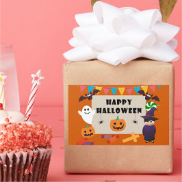 キッズコスメカラフルットハローウィンパーティ 長方形シール