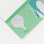 キッズゴルファーパーソナライズされたゴルフカートのゴルフスポーティ フリースブランケット (角)