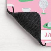 キッズゴルファーパーソナライズされたゴルフカートのゴルフスポーティ マウスパッド (コーナー)