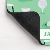 キッズゴルファーパーソナライズされたゴルフカートのゴルフスポーティ マウスパッド (コーナー)