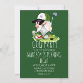 キッズゴルフボール格言誕生日パーティー 招待状 (正面)