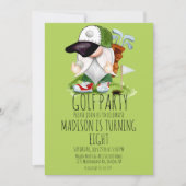 キッズゴルフ格言スポーツバースデーパーティー 招待状 (正面)