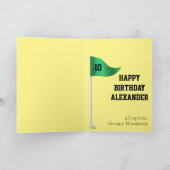 キッズゴルフ誕生日写真テンプレートエピックおもしろい カード (内部)