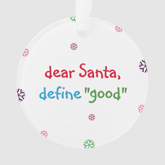キッズサおもしろいンタディグッドクリスマスホリデー オーナメント (正面)