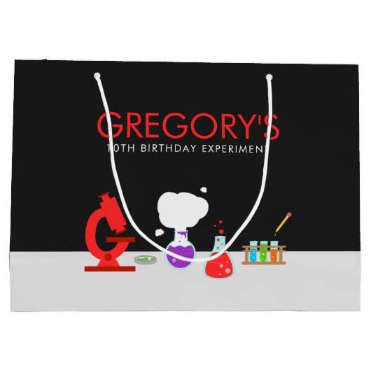 キッズサイエンス研究所パーティー ラージペーパーバッグ (裏面)