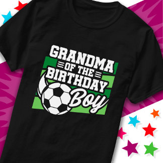 キッズサッカーサッカーパーティーおばあちゃん誕生日少年 Tシャツ