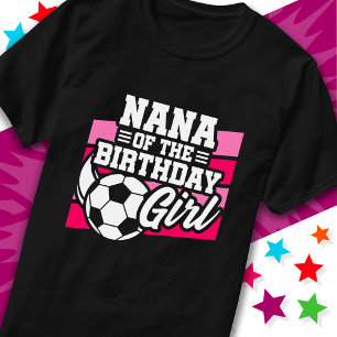 キッズサッカーサッカーパーティーナナの誕生日ガール Tシャツ