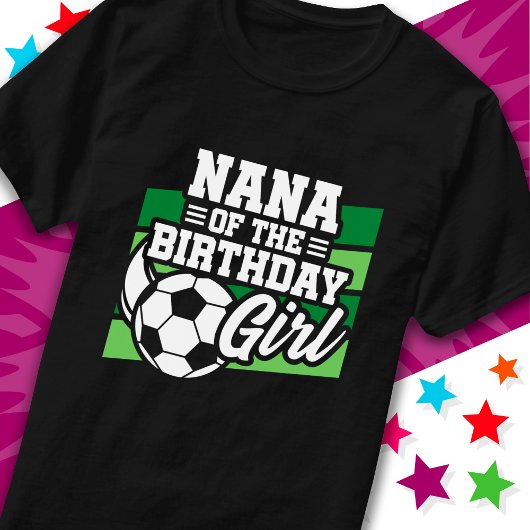 キッズサッカーサッカーパーティーナナの誕生日ガール Tシャツ