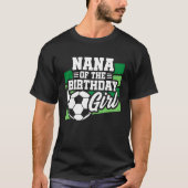 キッズサッカーサッカーパーティーナナの誕生日ガール Tシャツ (正面)
