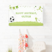 キッズサッカーサッカーパーティーバナーグリーンスポーツ 横断幕 (インサイチュ)