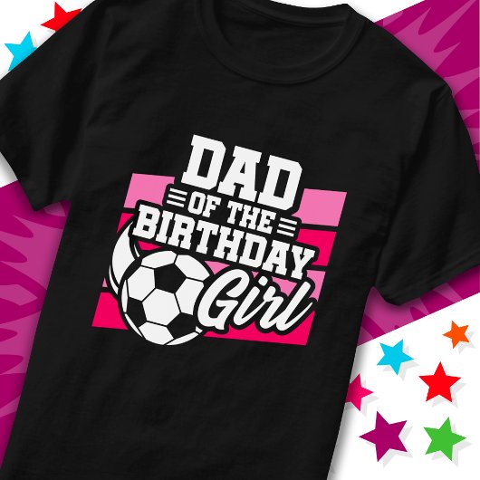 キッズサッカーサッカーパーティーパパの誕生日ガール Tシャツ