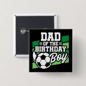 キッズサッカーサッカーパーティーパパの誕生日少年 缶バッジ (正面&裏面)