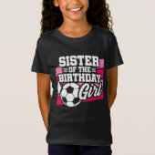 キッズサッカーサッカーパーティー女子の誕生日 Tシャツ (正面)