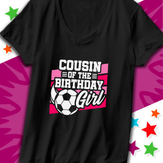 キッズサッカーサッカーパーティー誕生日女の子 Tシャツ