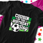 キッズサッカーサッカーパーティー誕生日少年のいとこ Tシャツ