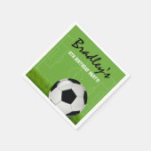 キッズサッカーサッカー誕生日パーティー スタンダードカクテルナプキン (角)