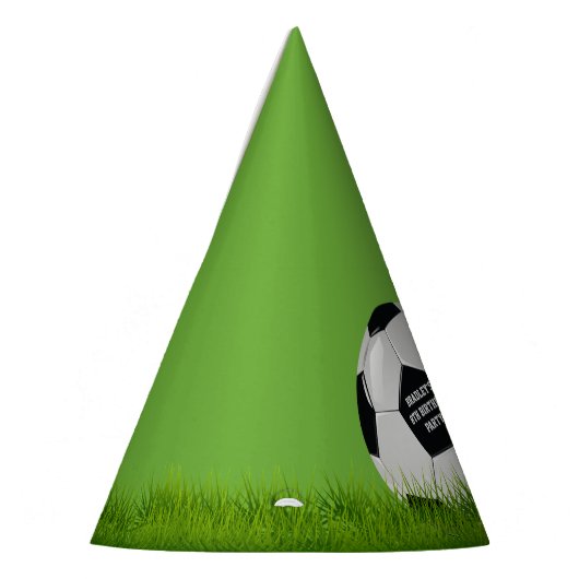 キッズサッカーサッカー誕生日パーティー パーティーハット (左)