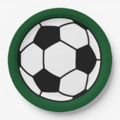 キッズサッカーサッカー誕生日パーティー ペーパープレート (正面)