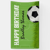 キッズサッカーサッカー誕生日パーティー 横断幕 (縦)