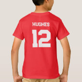 キッズサッカーシーズンチーム名と番号 Tシャツ (裏面)