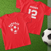 キッズサッカーシーズンチーム名と番号 Tシャツ