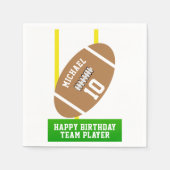 キッズサッカースポーツ誕生日チームプレーヤーナプキンス スタンダードカクテルナプキン (正面)