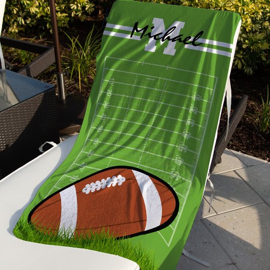 キッズサッカーパーソナライズされたの名前 ビーチタオル