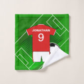 キッズサッカーベッドルームコレクション1 バスタオルセット (ウォッシュタオル)