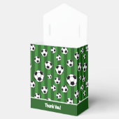 キッズサッカーボールのパターン緑のストライプ誕生日 フェイバーボックス (オープン)