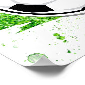 キッズサッカーボールリトルリーグのコーチのギフトポスター ポスター (角)