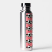 キッズサッカーボール名前をカスタムする女子 ウォーターボトル (右面)